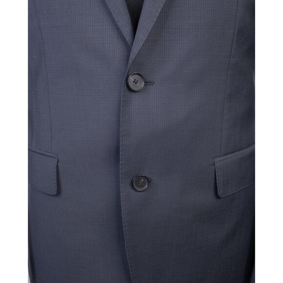 BOSS Hugo Boss Suit Jacket Sport Coat Blazer Sz 40L Striped Gray Wool 2-Button - Picture 3 of 14